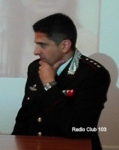 Il Capitano Angelo La Chimia Comandante della Compagnia Carabinieri di Feltre.