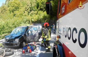 Immagini dell'incidente di Soffranco fornite dai Vigili del Fuoco -