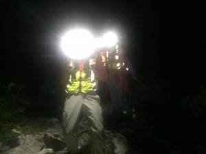 Immagine di repertorio di un intervento di soccorso notturno.