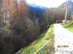 La recinzione danneggiata a Suppiane - Foto Amministrazione Valle 