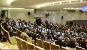 Un'immagine della Giornata del Cantoniere, in corso a Roma, presso l'Auditorium della Tecnica, alla presenza del Presidente di Anas Gianni Vittorio Armani