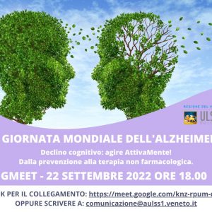 Giornata Mondiale dell’ Alzheimer: l’ Ulss 1 Dolomiti organizza un incontro online con la neurologa.
